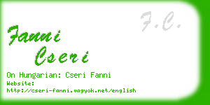 fanni cseri business card